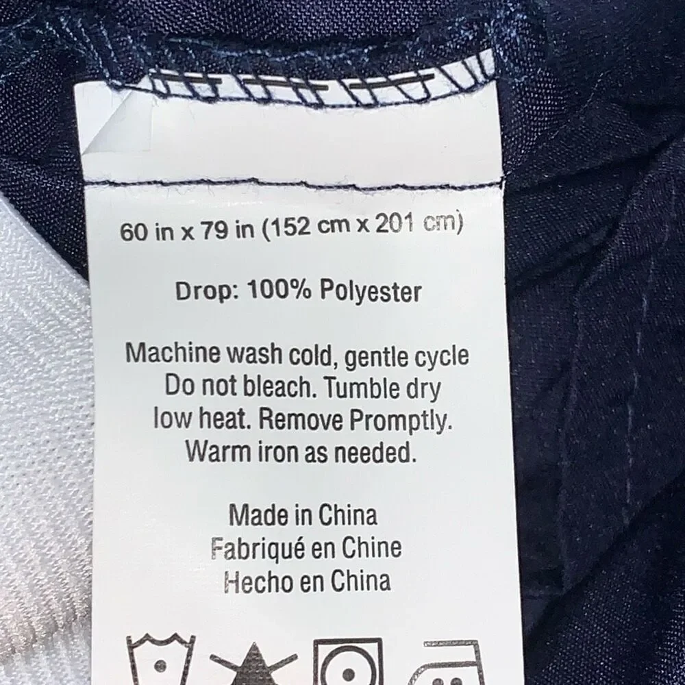 Levinsohn Textile Company‎ Queen Size Bed Skirt 60x79 Navy Blue New in Package